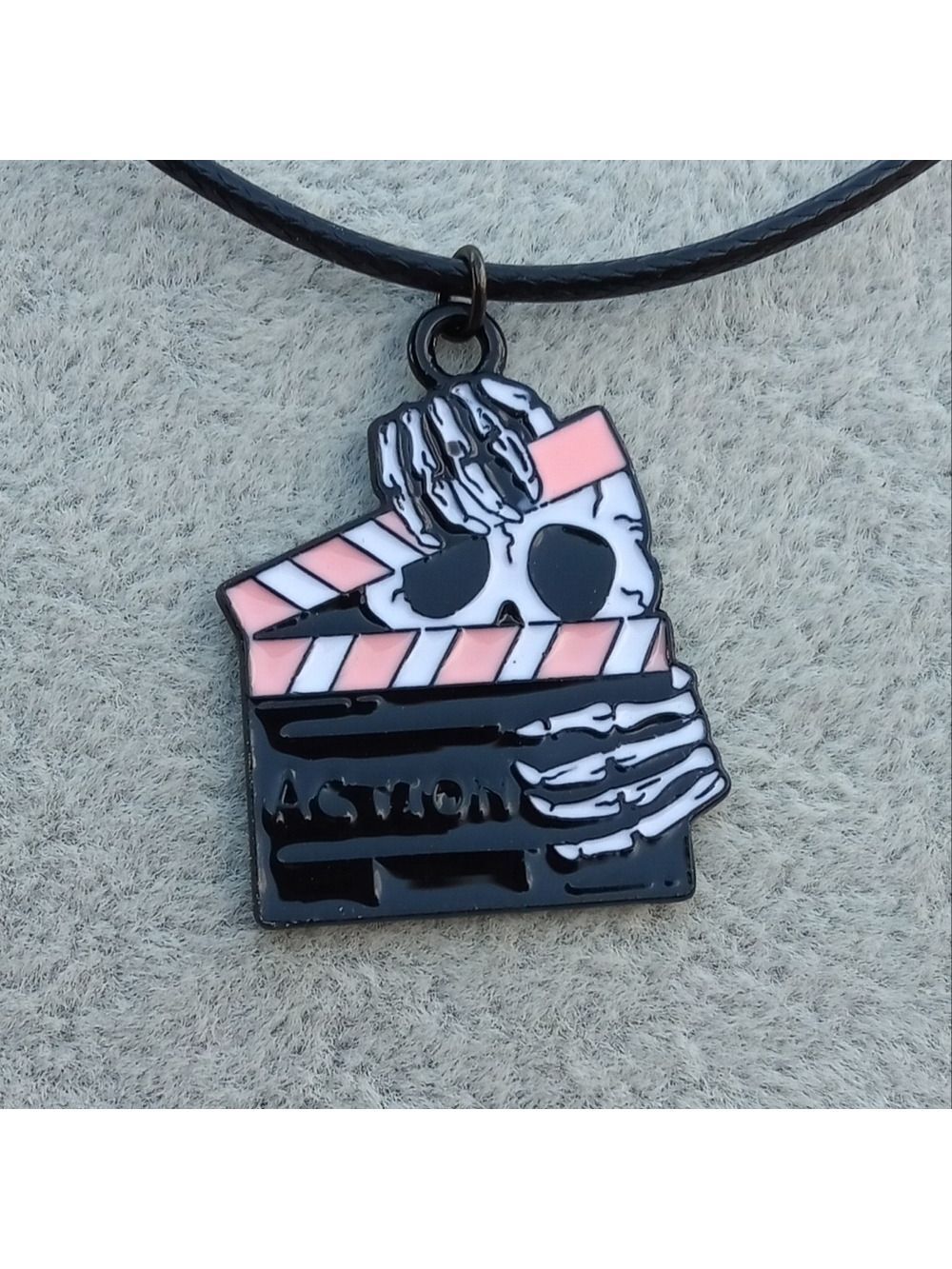 2/$10 Skull and Clapperboard Pendant Necklace